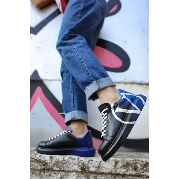 CH254 CBT Pittura Erkek Ayakkabı 407 V  SIYAH / MAVI