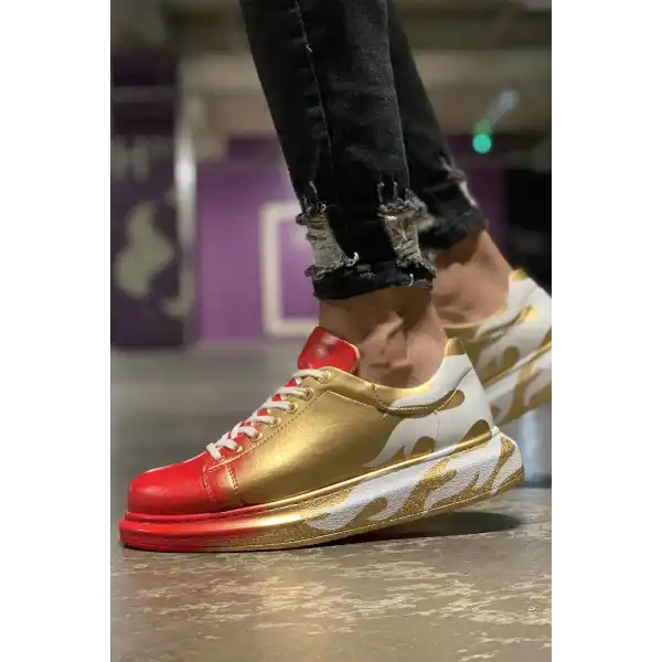 CH254 CBT Pittura Erkek Ayakkabı 413 ALV KIRMIZI / ALTIN