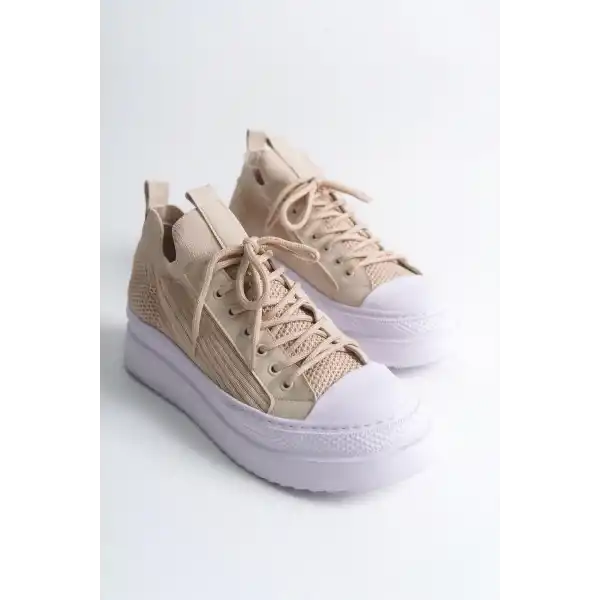 CH2601 - Triko Erkek Ayakkabı BEJ