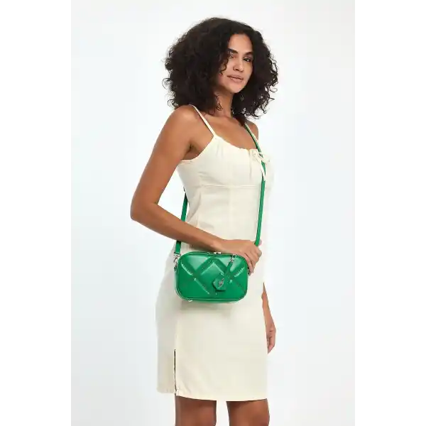 Cube Çimen Yeşili Kadın Omuz Çantası