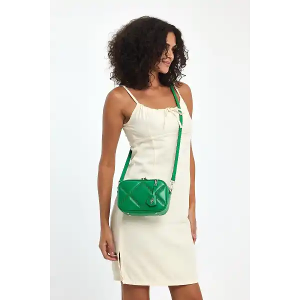 Cube Çimen Yeşili Kadın Omuz Çantası