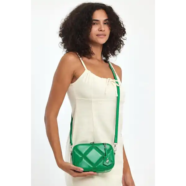 Cube Çimen Yeşili Kadın Omuz Çantası
