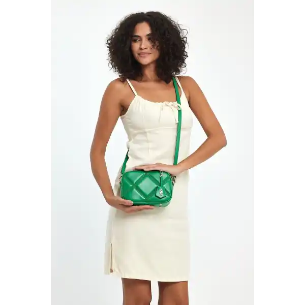 Cube Çimen Yeşili Kadın Omuz Çantası