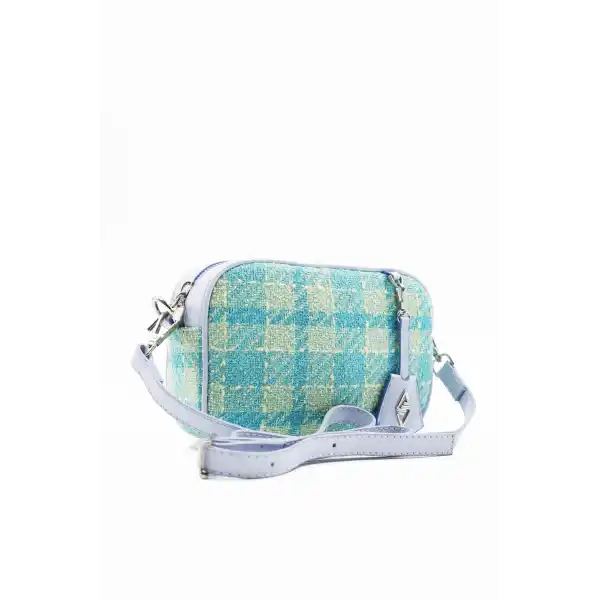 Cube Özel Seri Bebemavi Ekose Detay Kadın Omuz Çantası