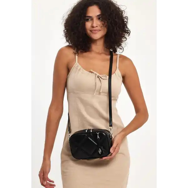 Cube Siyah Kadın Omuz Çantası