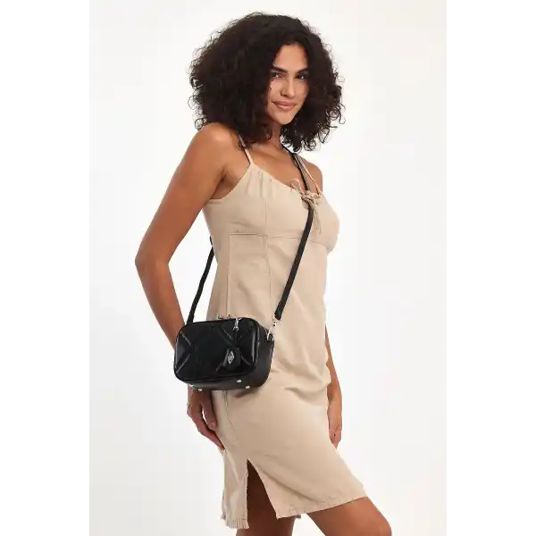 Cube Siyah Kadın Omuz Çantası