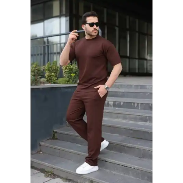 Erkek Alt Üst Krep İkili Takım