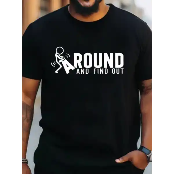 Erkek Around Baskılı Süprem T-shirt