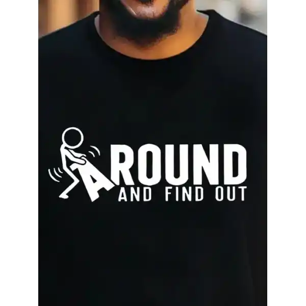 Erkek Around Baskılı Süprem T-shirt