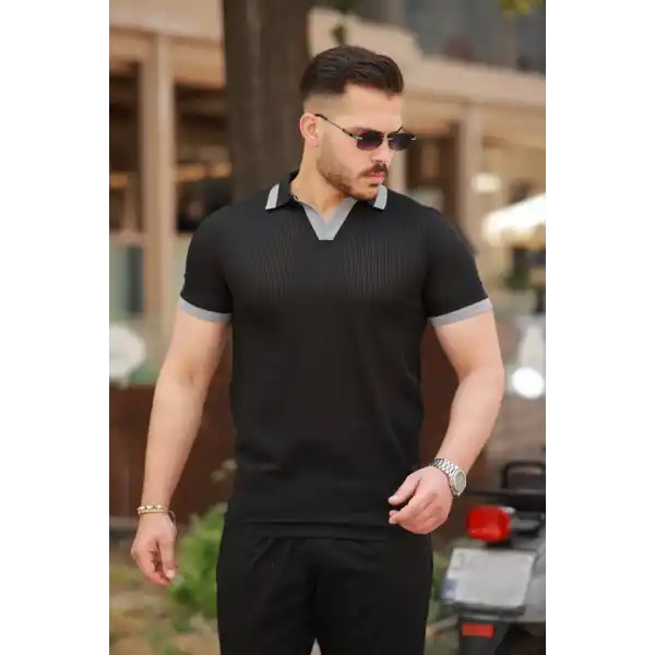 Erkek Hemşire Yaka Kısa Kollu Tişört