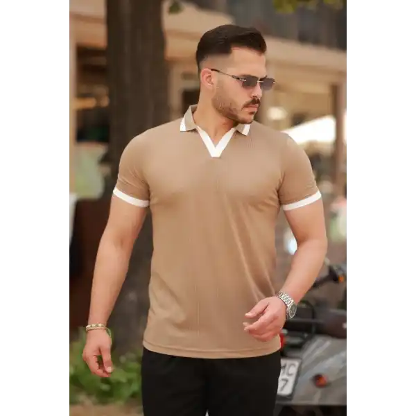 Erkek Hemşire Yaka Kısa Kollu Tişört