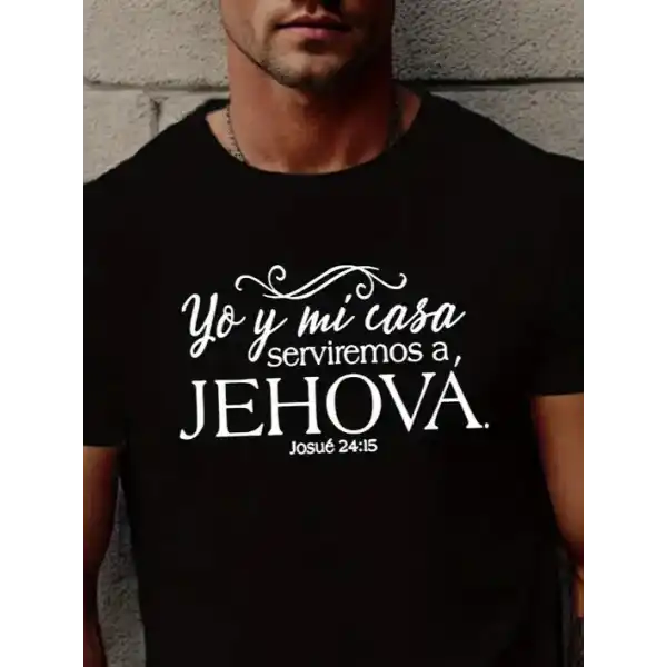 Erkek Jehova Baskılı Süprem T-shirt