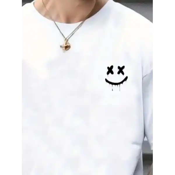 Erkek Kısa Kollu Bisiklet Yaka Baskılı Süprem Tişört