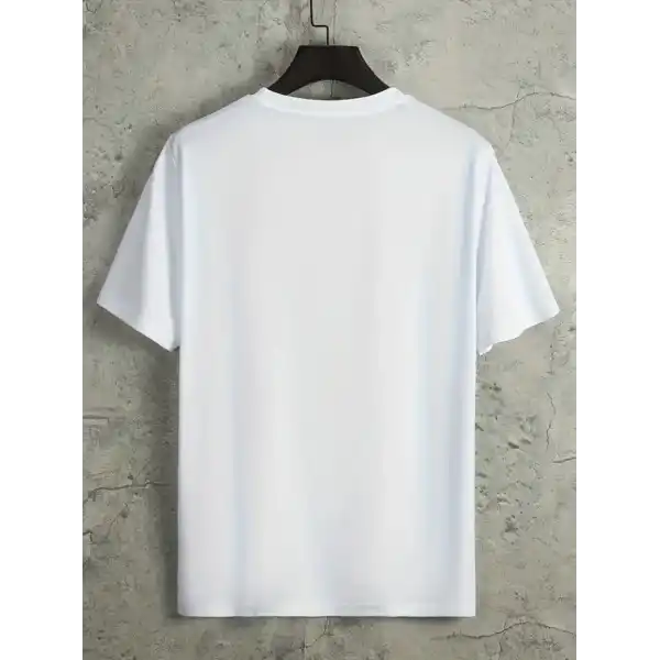 Erkek Kısa Kollu Bisiklet Yaka Baskılı Süprem Tişört