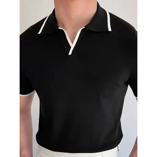 Erkek Kısa Kollu Yakalı Triko Tişört