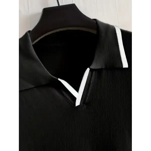 Erkek Kısa Kollu Yakalı Triko Tişört