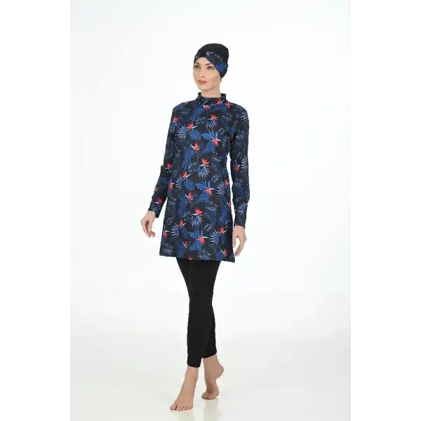 Fantasy Kadın Yaprak Desenli Tesettür Mayo