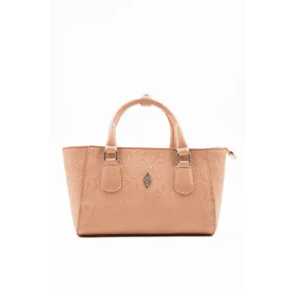 Favor Rugan Baskılı Koyu Bej Kadın El Çantası