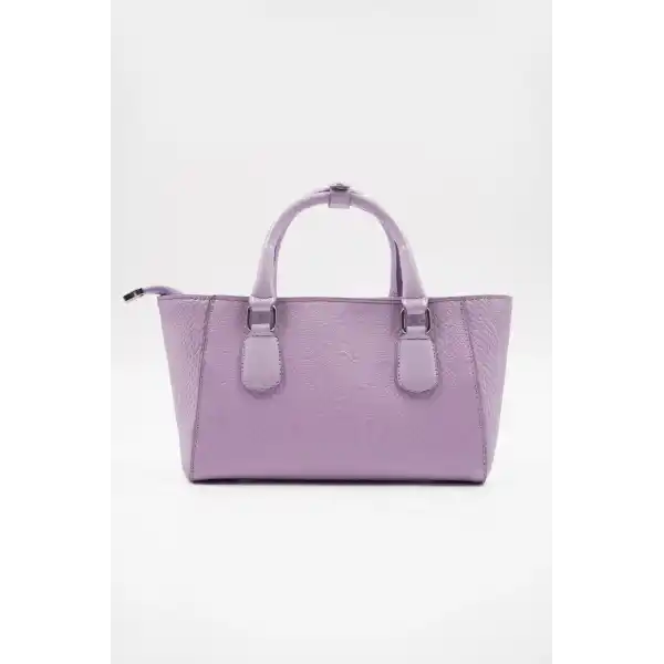 Favor Rugan Baskılı Lila Kadın El Çantası