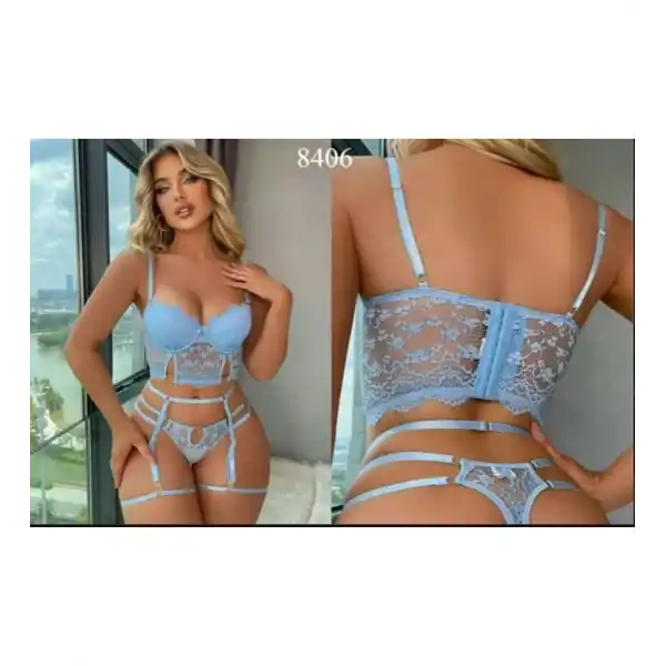 For Dreams 8406 Seksi Siyah Büstiyerli Takım