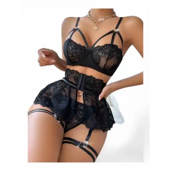 For Dreams 8493 Dantelli Jartiyer Takım