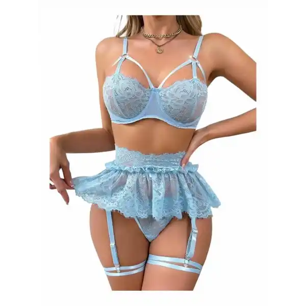 For Dreams 8493 Dantelli Jartiyer Takım