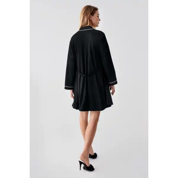 Freshness 324 Kadın 4Lü Sabahlıklı Şorlu Pijama Takımı