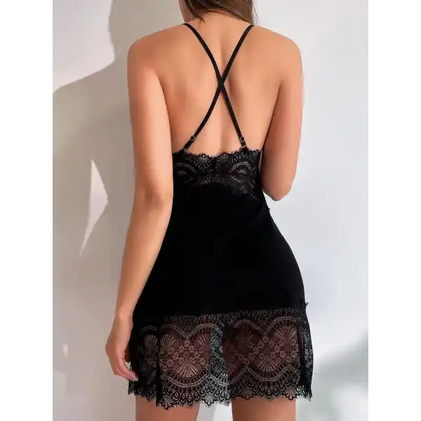 Freshness 3496 Eteği Dantelli Kısa Gecelik