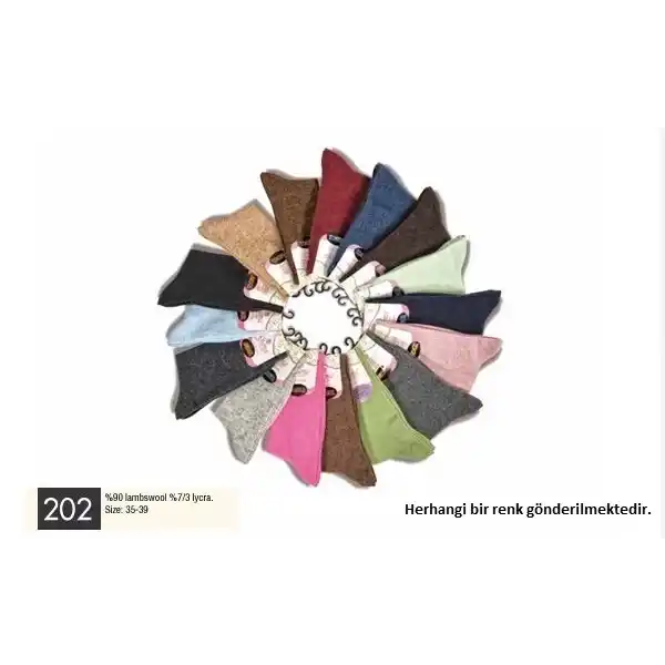 Gama Kadın Düz Model Yün Soket Çorap