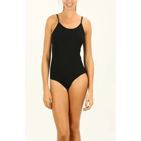 İmer Kadın İnce Askılı Çıtçıtlı Body