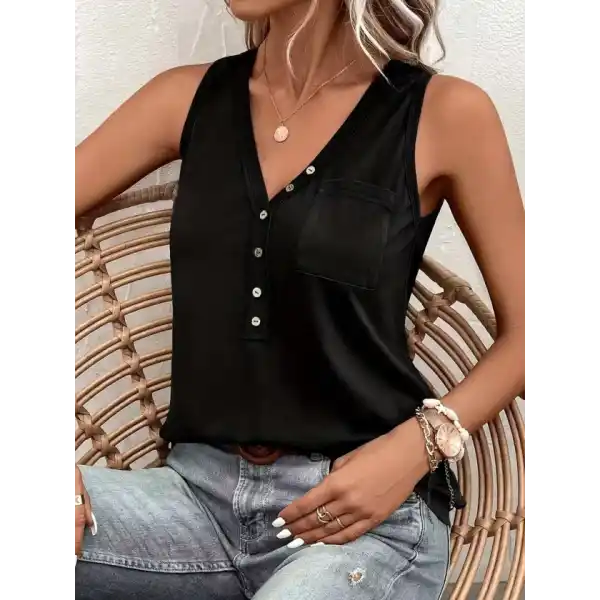 Kadın Askılı önden Düğmeli Viskon Bluz