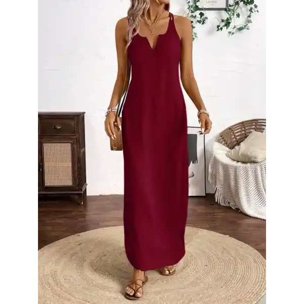 Kadın Askılı Yuvarlak Yaka Asimetrik Detaylı Viskon Elbise