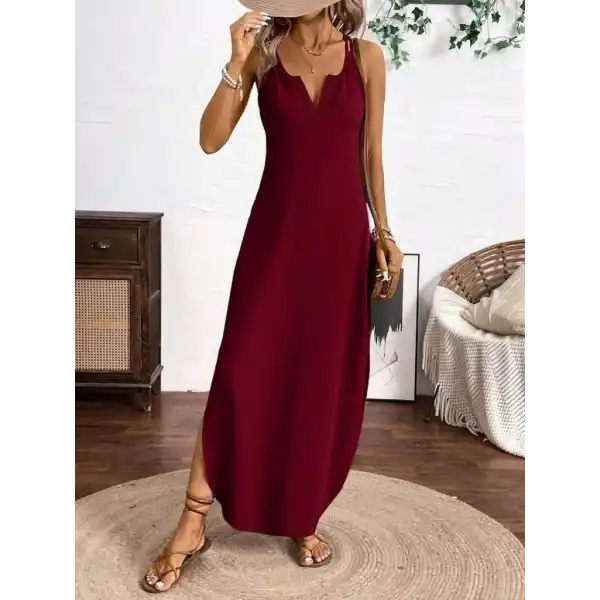 Kadın Askılı Yuvarlak Yaka Asimetrik Detaylı Viskon Elbise