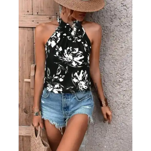 Kadın çiçek Desenli Mikro Kumaş Bluz