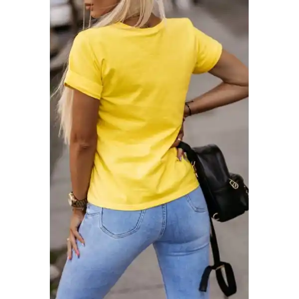 Kadın Kuş Desenli Süprem T-shirt