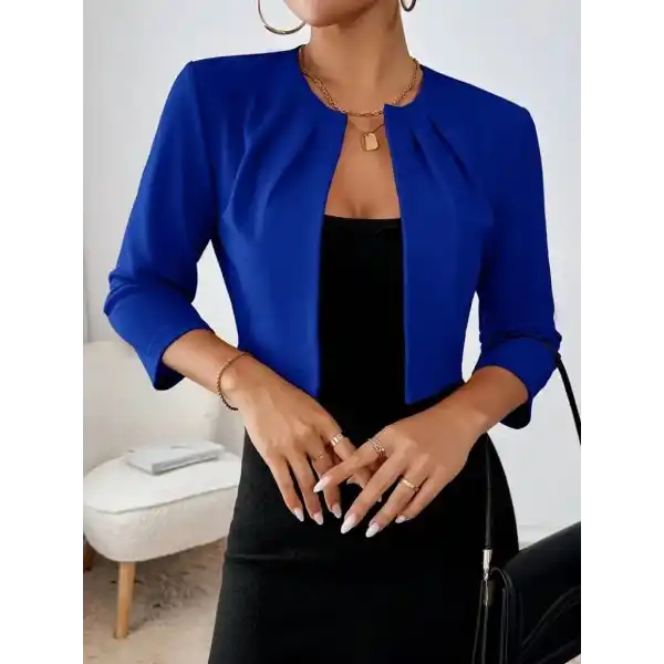 Kadın Truvakar Kol önü Açık Kısa Ithal Krep Ceket