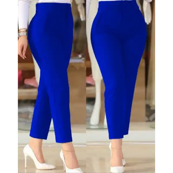 Kadın üste Oturan Bilek üzerinde Biten Paça Krep Pantolon