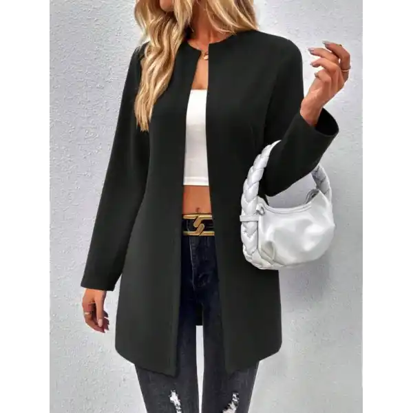 Kadın Uzun Kollu önü Açık Uzun Modal Ceket