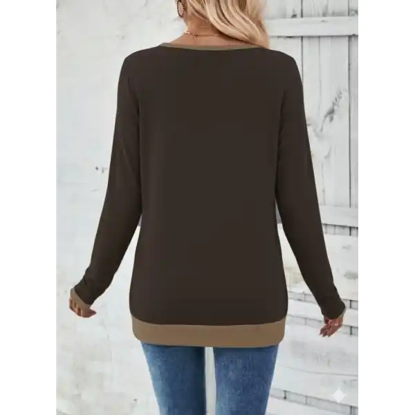 Kadın Uzun Kollu V Yakalı Yandan Düğmeli Yün Viskon Bluz