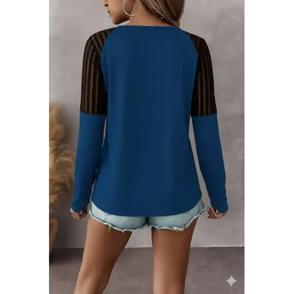 Kadın Uzun Kollu Yakadan Fermuarlı Viskon Bluz