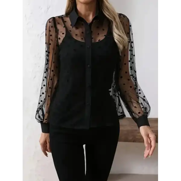 Kadın Uzun Kollu Yakalı şeffaf Tül Detaylı Ve Viskon Atlet Ikili Takım