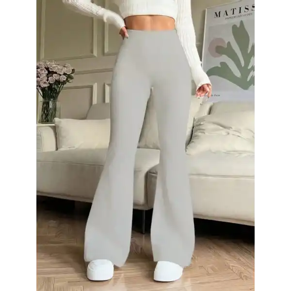 Kadın Yüksek Bel Ispanyol Paçalı Pantolon Tayt