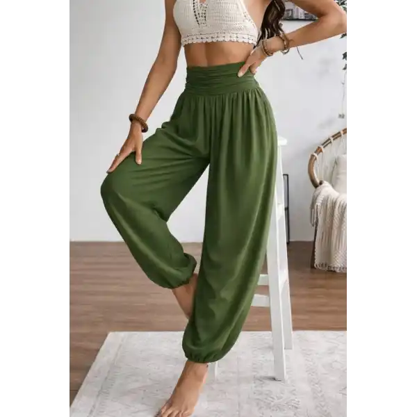 Kadın Yüksel Bel Yoğun Büzgü Detaylı Aerobin Pantolon