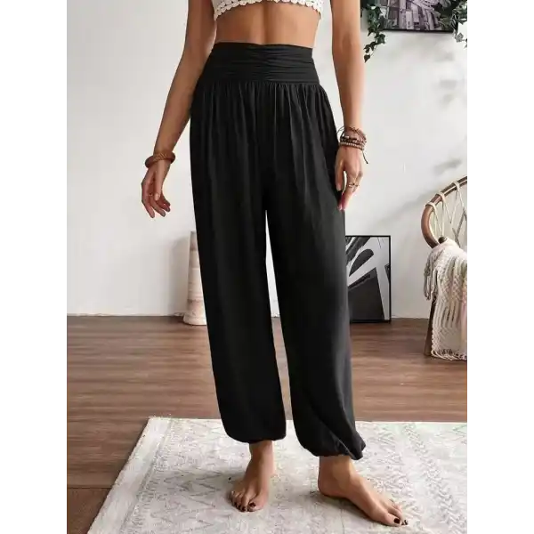 Kadın Yüksel Bel Yoğun Büzgü Detaylı Aerobin Pantolon