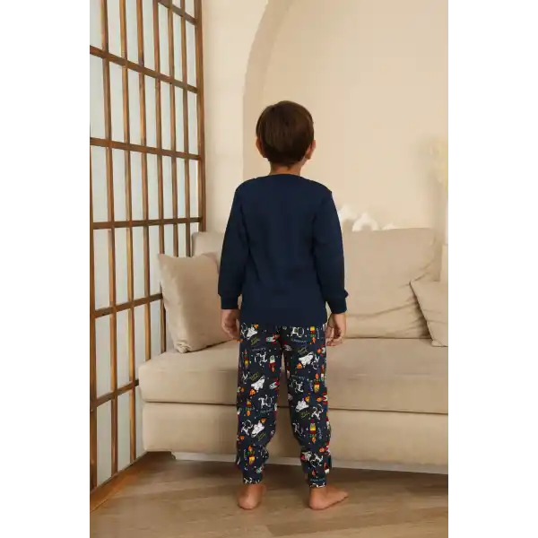 Kapitex 7114 Erkek Çocuk Uzun Kol Pijama Takımı