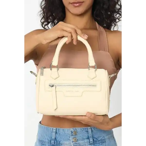 Lorena Bej Çok Gözlü Kadın El Çantası