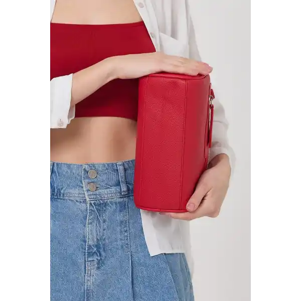 Lorena Kırmızı Çok Gözlü Kadın El Çantası