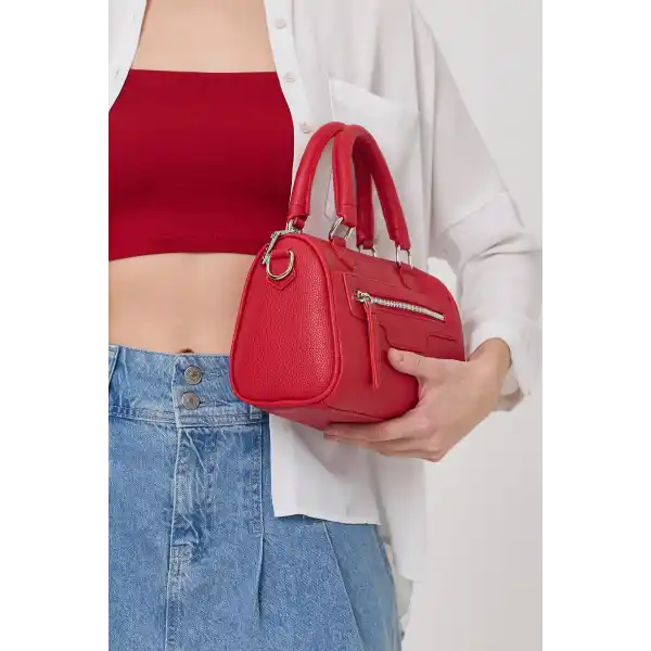 Lorena Kırmızı Çok Gözlü Kadın El Çantası