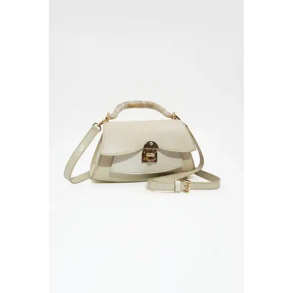 Luisa Bej Kilitli Kadın El Çantası