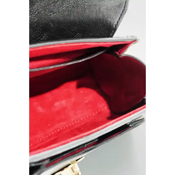 Luisa Siyah Kilitli Kadın El Çantası
